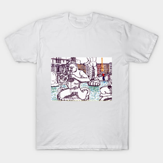 Piazza Navona T-Shirt by Hajarsdeco